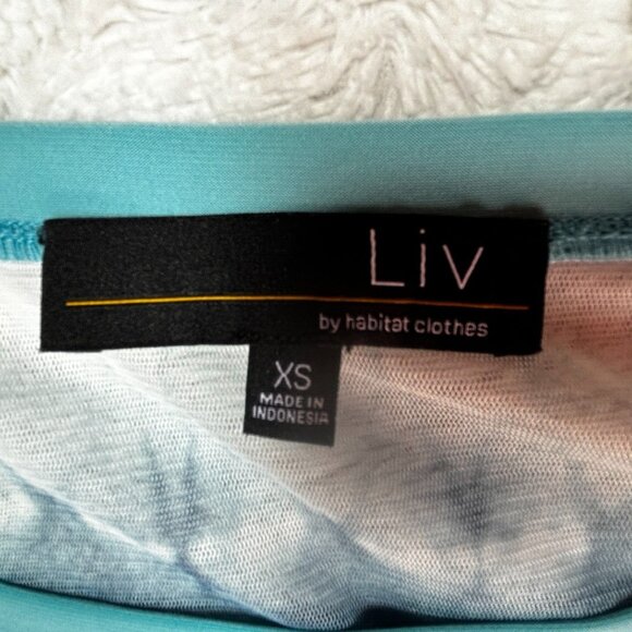 Liv by Habitat Women's Knit Tie Dye Multicolor Sweater Top Size XS Long Sleeve - Picture 3 of 9